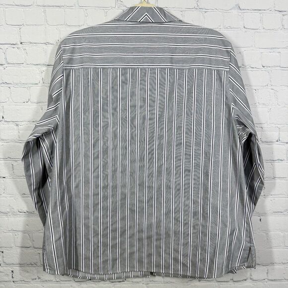 Foxcroft Shirt Womens Size 16 Wrinkle Free Long Sleeve Abstract Travel Friendly - Picture 2 of 11